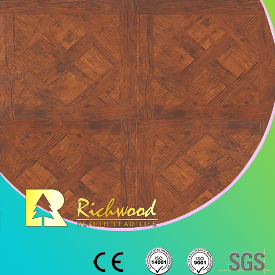 Commercial HDF AC3 HDF Woodgrain Texture U-Grooved Laminate Flooring