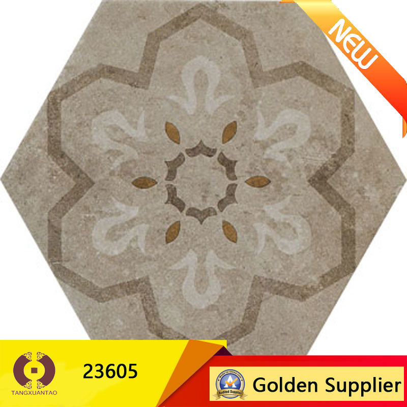 New Hexagon Building Material Rustic Floor Tile Ceramic Tile for Flooring (23605)