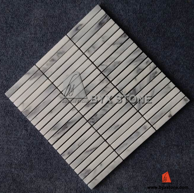 Chinese White Carrara Marble Mosaic for Wall and Flooring