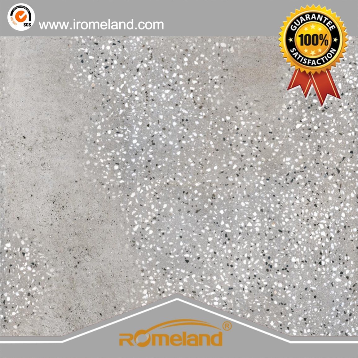 Glazed Full Polished Terrazzo Look Porcelain Tiles for Indoor Application 300X300