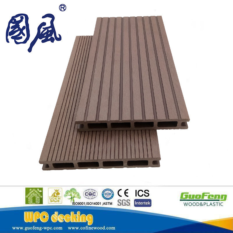 Traditional Grooved Wood Plastic Composite Decking Board