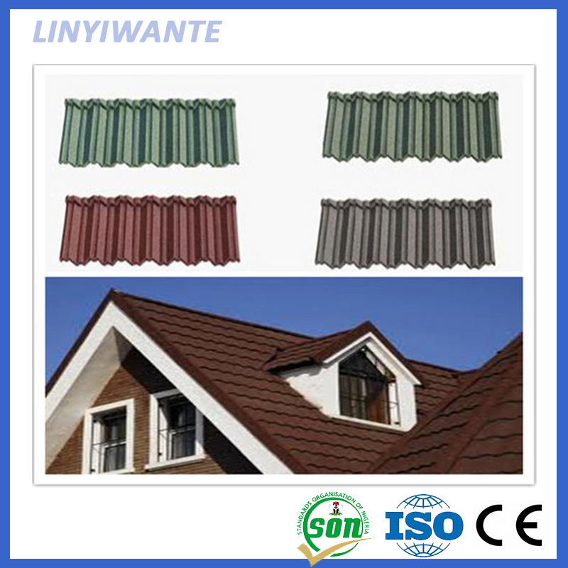 Nature Color Sand Surface Stone Coated Nosen Roof Tile