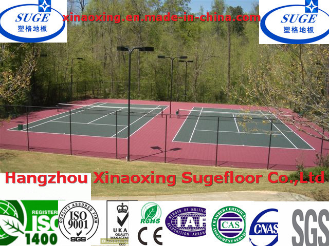 with Itf, SGS, RoHS Standard Outdoor Tennis Court Interlocking Sports Floor
