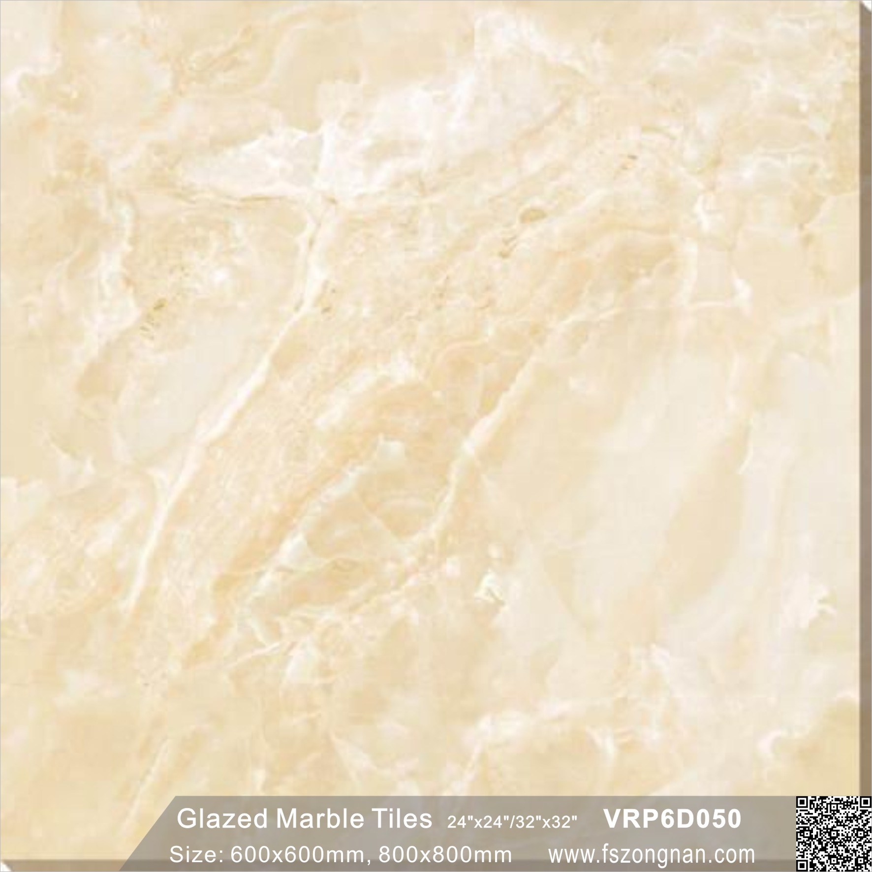 Light Color Building Material Glazed Marble Polished Porcelain Flooring Tile (600X600mm, VRP6D050)