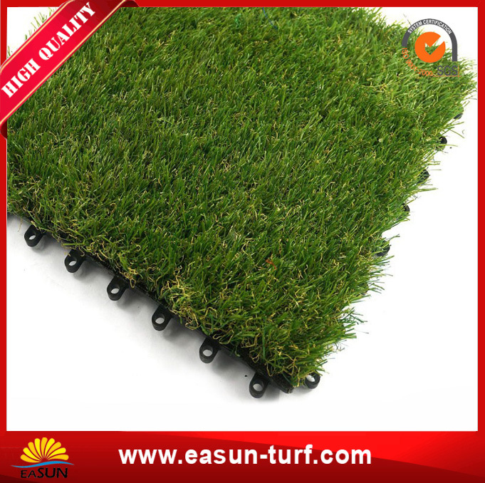 25mm Easy Installation plastic Artificial Grass Tiles for Landscaping