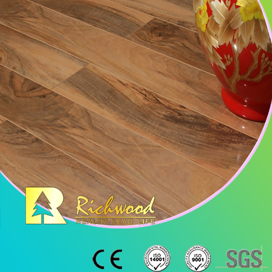 Household 12.3mm High Gloss Cherry Sound Absorbing Laminate Floor