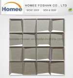 House Interior Shinning Glass Material Brown Mosaic Subway Tile Beveled