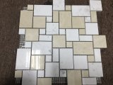 Beige and White Marble Mosaic Tile