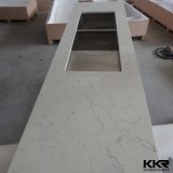 Beige/White Quartz Stone Counter Top for Kitchen (180125)
