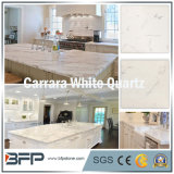 Carrara White Artificial Quartz Slabs for Tiles and Countertops