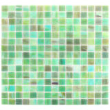 American Style Square Green Stained Glass Mosaic Tile for Bathroom
