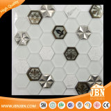 Best-Selling White Color Hexagon Aluminum and Glass Mosaic for Wall (M855357)