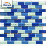23X48 Glossy Sea Glass Non-Slip Blue Color Swimming Pool Mosaic Tiles