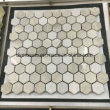 Wooden Grain Grey Hexagon Marble Mosaic Tile