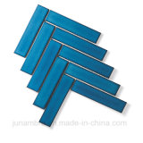 32.5X145mm Crystal Dark Blue Glossy Herringbone Glazed Porcelain Mosaic Wall Tile
