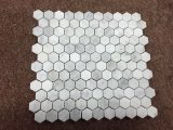 Carrera White Marble 1'' Hexagon Mosaic Tile
