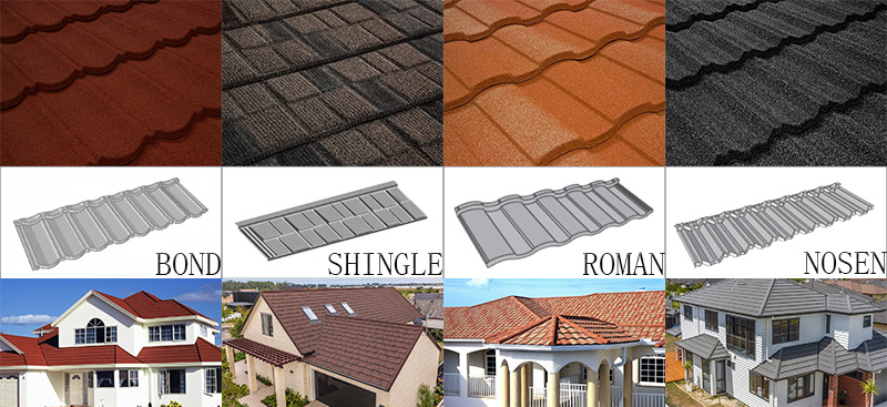 Stylish Colorful Stone Coated Metal Roof Tile